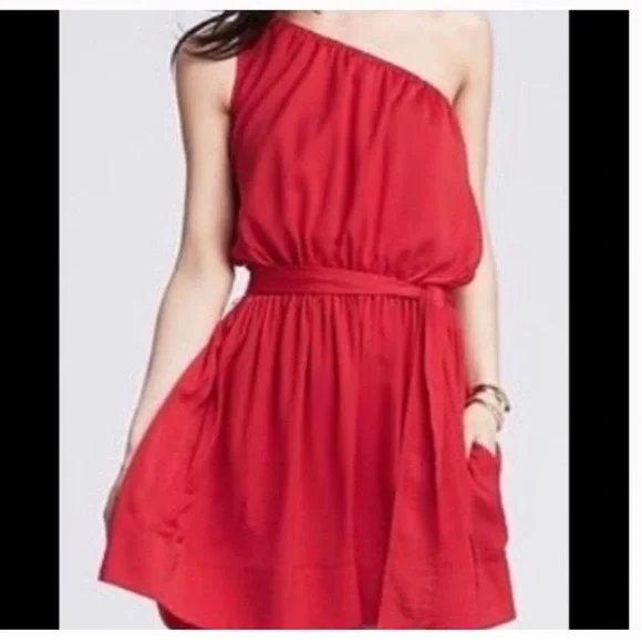 Banana Republic | Dresses | Banana Republic One Shoulder Mini Dress |  Poshmark